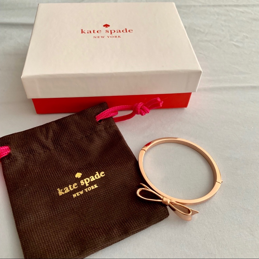 Kate Spade Rose Gold Tone Bow Bangle 💝 NEW
